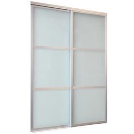 Shop ReliaBilt White 3-Lite Laminated Sliding Closet Interior Door