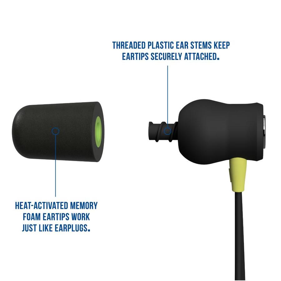 ISOtunes IT-02 XTRA Noise-Isolating Bluetooth Earbuds 27db NRR 8 Hour Batte New