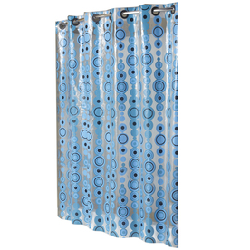 UPC 877003009732 product image for Hookless EVA/PEVA Blue Circle Drop Patterned Shower Curtain | upcitemdb.com