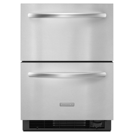 KitchenAid 23.75-in Built-In Double Drawer Refrigerator (Stainless Steel) KDDC24CVS