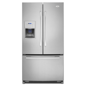 Whirlpool Gold 19.8-cu ft French Door Counter-Depth Refrigerator with Single Ice Maker (Monochromatic Stainless Steel) ENERGY STAR GI0FSAXVY