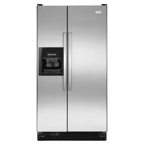 Zoomed: Whirlpool 25.1 Cu. Ft. Side-by-Side Refrigerator (Color: Stainless Steel) ENERGY STAR