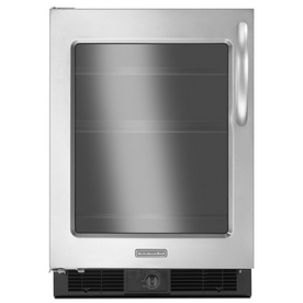 KitchenAid 5.6-cu ft Built-In Compact Refrigerator (Stainless Steel) KURG24LWBS