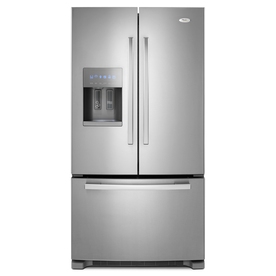 Whirlpool Gold 25.5-cu ft 3 French Door Refrigerator with Single Ice Maker (Monochromatic Stainless Steel) ENERGY STAR GI6FARXXY