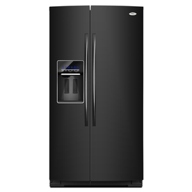 Whirlpool Gold 24.6 cu ft Side-by-Side Counter-Depth Refrigerator (Black) ENERGY STAR GSC25C6EYB