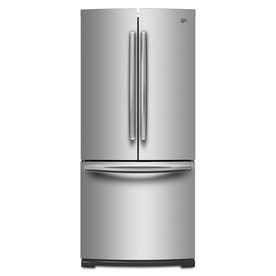 Maytag 19.6-cu ft 3 French Door Refrigerator with Single Ice Maker (Stainless Steel) ENERGY STAR MFF2055YEM