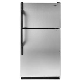 Maytag 20.6-cu ft Top-Freezer Refrigerator with Single Ice Maker (Stainless Steel) ENERGY STAR M1TXEGMYS