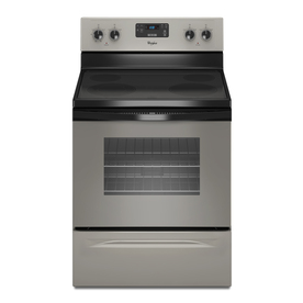 Whirlpool 30-in Smooth Surface Freestanding 4-Element 4.8 cu ft Electric Range (Universal Silver) WFE510S0AD