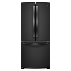 Whirlpool 19.6-cu ft 3 French Door Refrigerator with Single Ice Maker (Black) ENERGY STAR WRF560SMYB