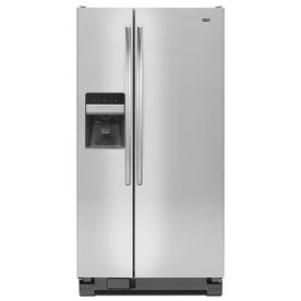 Maytag 22-cu ft Side-by-Side Refrigerator (Monochromatic Stainless Steel) ENERGY STAR MSF22D4XAM