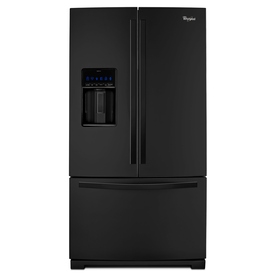 Whirlpool 28.5-cu ft 3 French Door Refrigerator with Single Ice Maker (Black) ENERGY STAR WRF989SDAB
