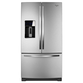 Whirlpool 28.5-cu ft 3 French Door Refrigerator with Single Ice Maker (Stainless Steel) ENERGY STAR WRF989SDAM