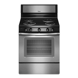Whirlpool Ice 30-in Freestanding 4-Element 4.8 cu ft Electric Range (Stainless Steel) WFC340S0AS