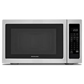 KitchenAid 2.2 cu ft 1200-Watt Countertop Microwave (Black On Stainless) KCMS2255BSS