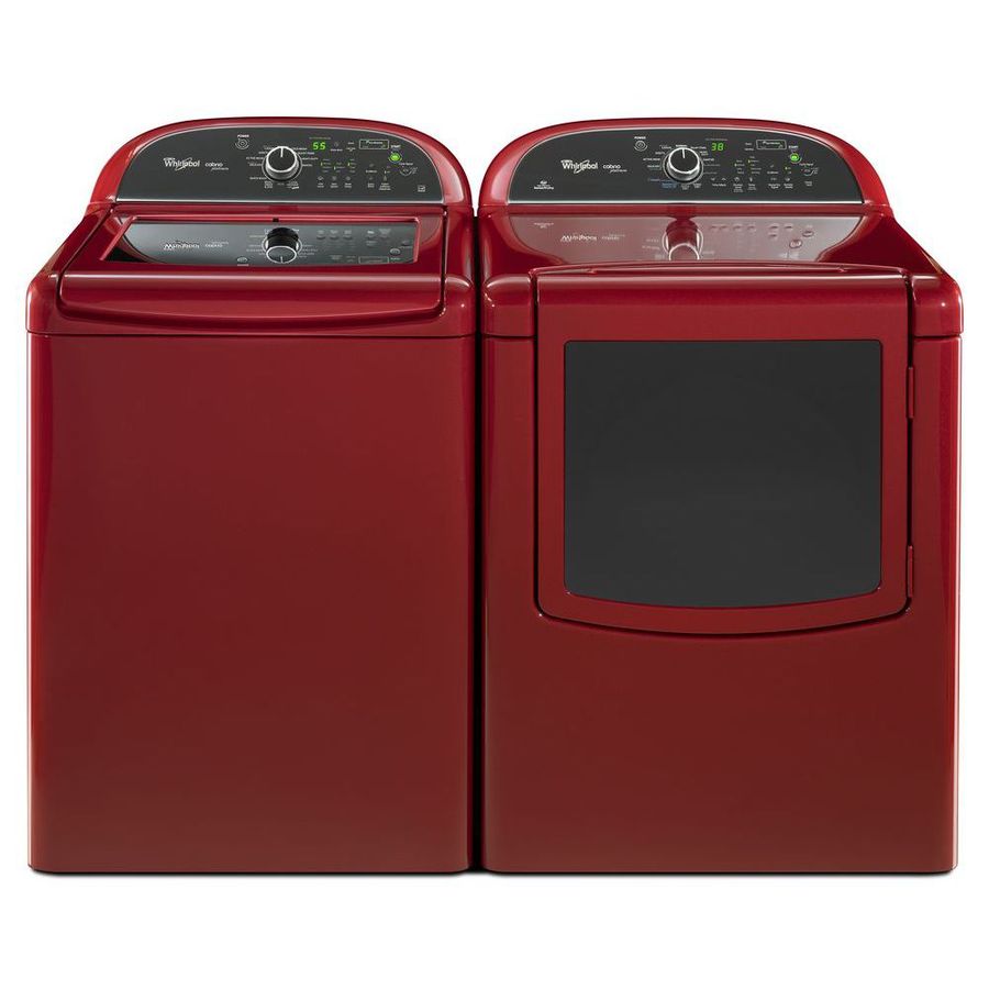 whirlpool red washer and dryer set