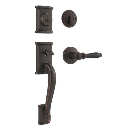 Zoomed: Kwikset Ashfield SmartKey Venetian Bronze Residential Single-Lock Door Handleset
