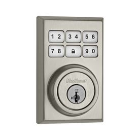 UPC 883351348379 product image for Kwikset SmartCode SmartKey Satin Nickel Single-Cylinder Motorized Electronic Ent | upcitemdb.com