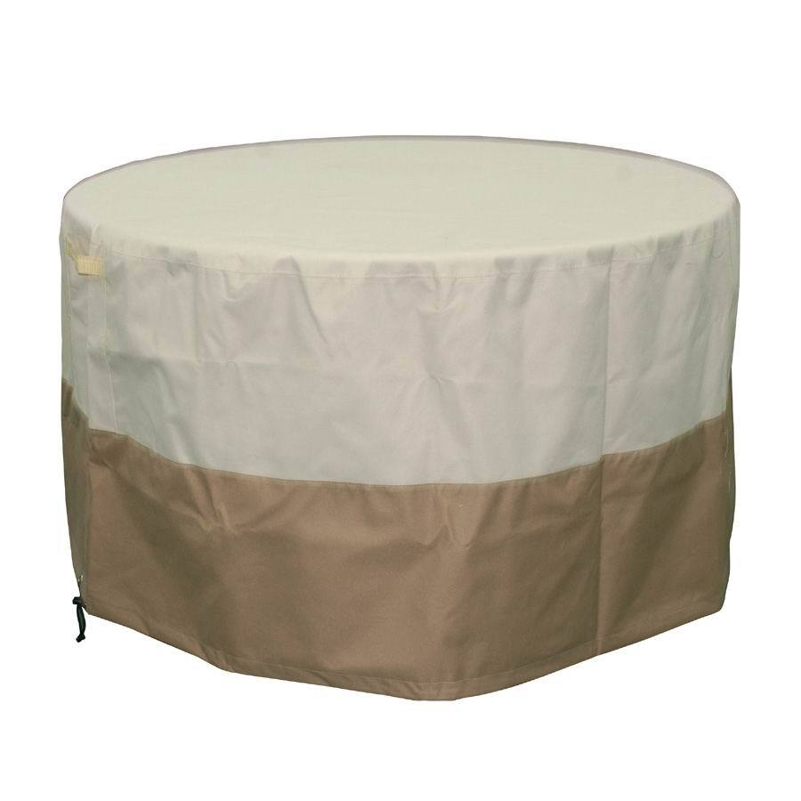Shop Garden Treasures 23.5-in Beige-Khaki Round Firepit Cover at Lowes.com