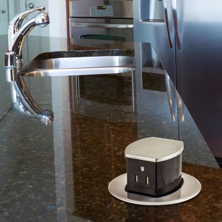 Hubbell RCT201BZE 15A 125V Tamper Resistant Bronze Pop-Up Countertop Receptacle