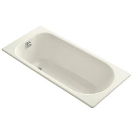 UPC 885612028754 product image for KOHLER Soissons Biscuit Cast Iron Oval In Rectangle Drop-in Bathtub with Reversi | upcitemdb.com