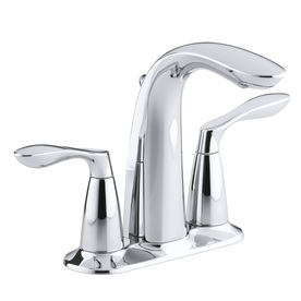 Chrome Faucets Bathroom on Chrome 2 Handle 4 In Centerset Watersense Bathroom Sink Faucet  Drain