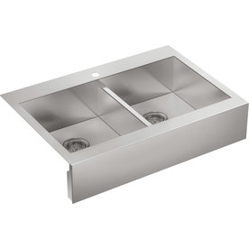 UPC 885612091154 product image for KOHLER Vault 18-Gauge Double-Basin Tile-in Stainless Steel Kitchen Sink | upcitemdb.com