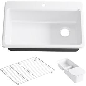 UPC 885612094346 product image for KOHLER Riverby Single-Basin Drop-In Enameled Cast Iron Kitchen Sink | upcitemdb.com