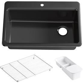 UPC 885612094384 product image for KOHLER Riverby Single-Basin Drop-In Enameled Cast Iron Kitchen Sink | upcitemdb.com