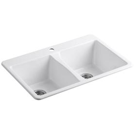 UPC 885612097064 product image for KOHLER Deerfield Double-Basin Drop-In Enameled Cast Iron Kitchen Sink | upcitemdb.com