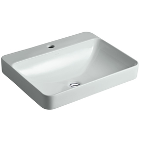 UPC 885612155092 product image for KOHLER Vox Rectangle Ice Grey Vessel Rectangular Bathroom Sink with Overflow | upcitemdb.com