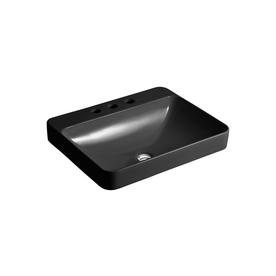 UPC 885612155122 product image for KOHLER Vox Rectangle Black Vessel Rectangular Bathroom Sink with Overflow | upcitemdb.com