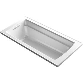 UPC 885612204424 product image for KOHLER Archer White Acrylic Rectangular Drop-In Bathtub with Reversible Drain (C | upcitemdb.com