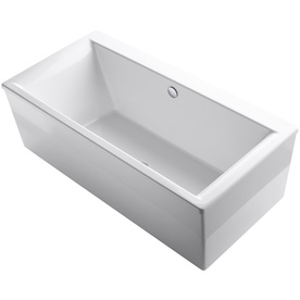 UPC 885612222312 product image for KOHLER Stargaze White Acrylic Rectangular Freestanding Bathtub with Center Drain | upcitemdb.com