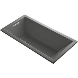 UPC 885612299789 product image for KOHLER Underscore Thunder Grey Acrylic Rectangular Drop-in Bathtub with Reversib | upcitemdb.com