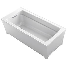 UPC 885612365903 product image for KOHLER Archer White Acrylic Rectangular Freestanding Bathtub with Reversible Dra | upcitemdb.com