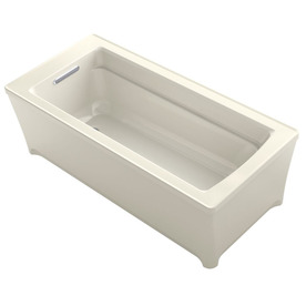 UPC 885612411921 product image for KOHLER Archer Biscuit Acrylic Rectangular Freestanding Bathtub with Reversible D | upcitemdb.com