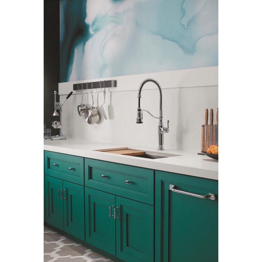 Kohler Tournant Polished Chrome 1 Handle Deck Mount Pull Down Handle Lever Kitchen Faucet In The Kitchen Faucets Department At Lowes Com