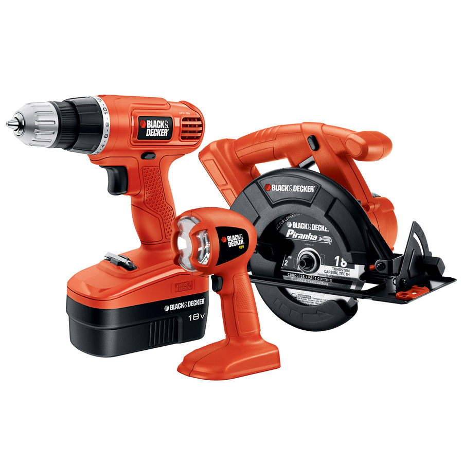 Shop BLACK & DECKER 3-Tool 18-Volt Nickel Cadmium Cordless Combo Kit at