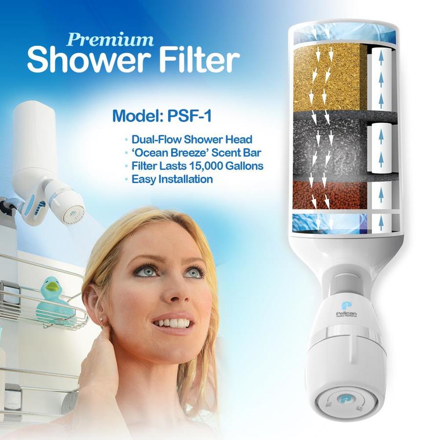 Pelican Water PSF-1R 3 Stage Replacement Filter for PSF-1 and PSF-1W Premium Shower Filter White