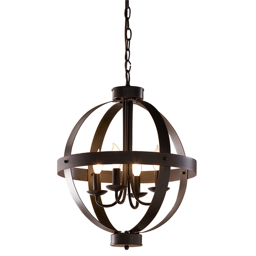 Zoomed: allen + roth 18"W Bronze Pendant Light