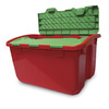 Real Organized 12-Gallon Red and Green Plastic Lidded Crate