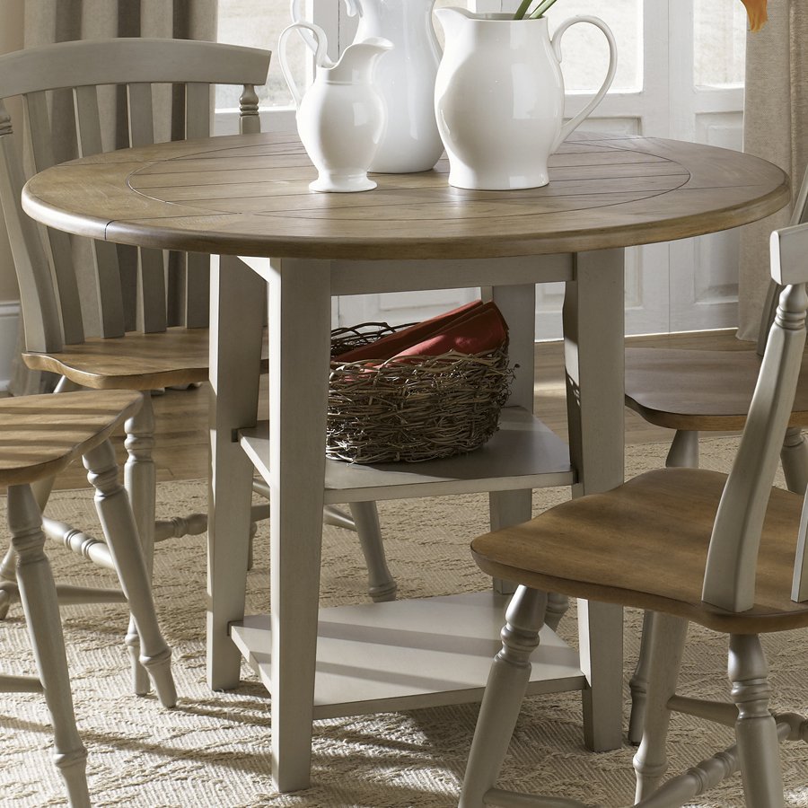Shop Liberty Furniture Al Fresco Driftwood/Taupe Round Dining Table at