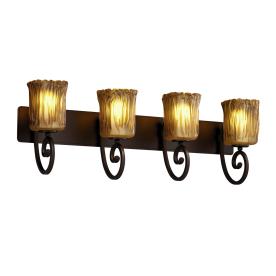 Lighting Dark Bronze Veneto Luce Victoria Bathroom Light With Amber