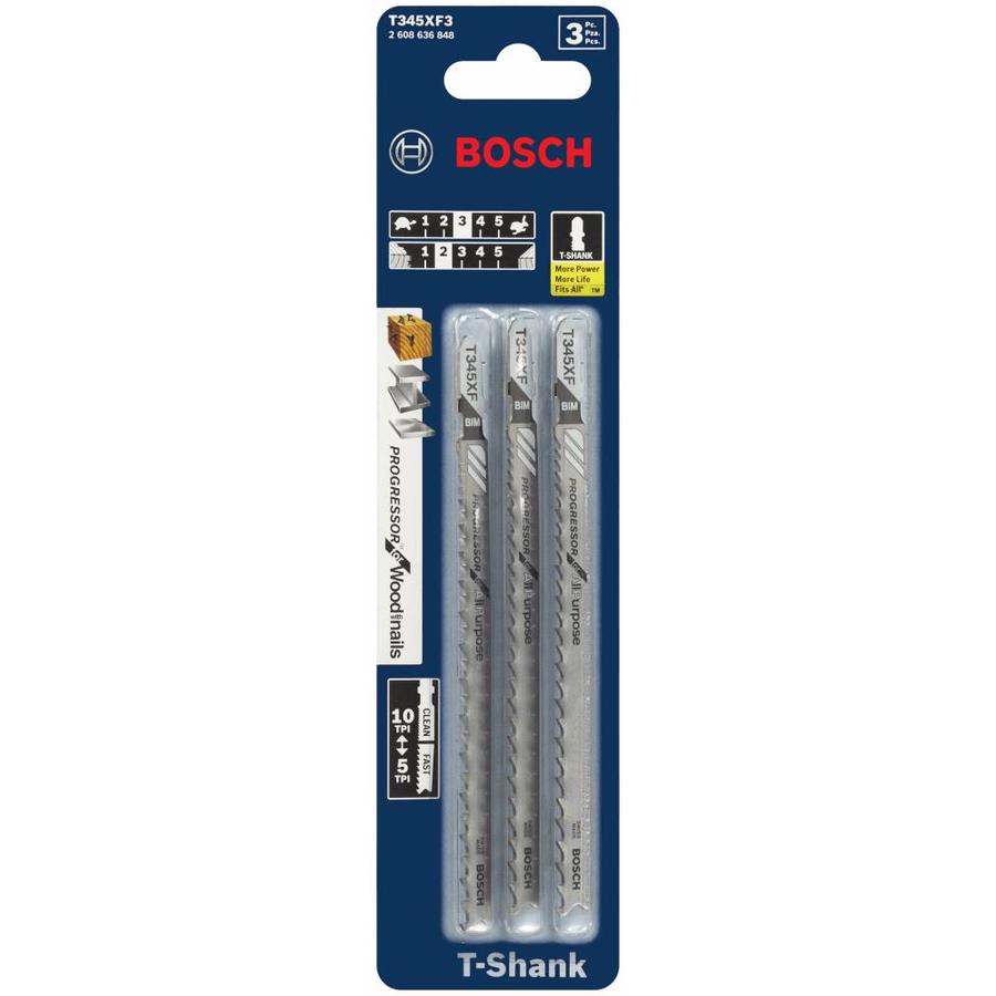 Bosch 3 Pack 5 1/4 in T Shank Bi Metal Jigsaw Blade