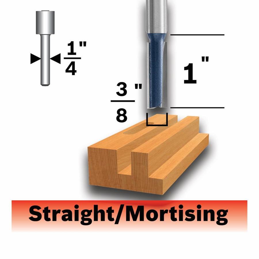 Bosch 3/8 in Carbide Tipped Straight Bit