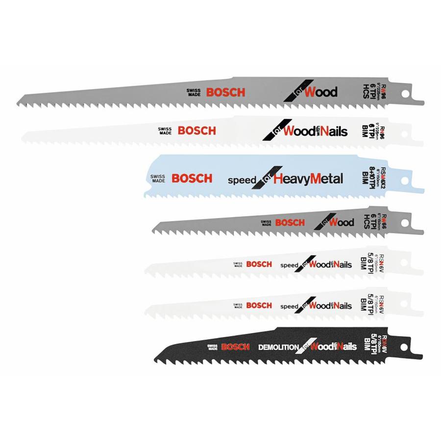 Bosch Carbon and Bi Metal Reciprocating Saw Blade Set