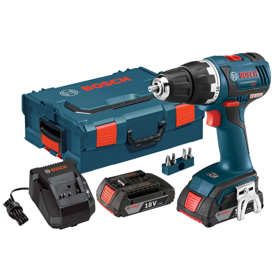 Bosch Brushless 18 Volt Lithium Ion (Li ion) 1/2 in Cordless Brushless Drill with Battery and and Hard Case