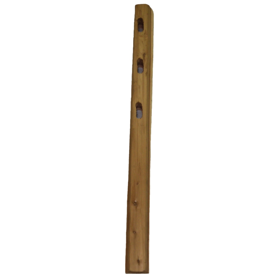 Idaho Timber Split Rail Wood Fence End Post (Actual 6.5 ft)