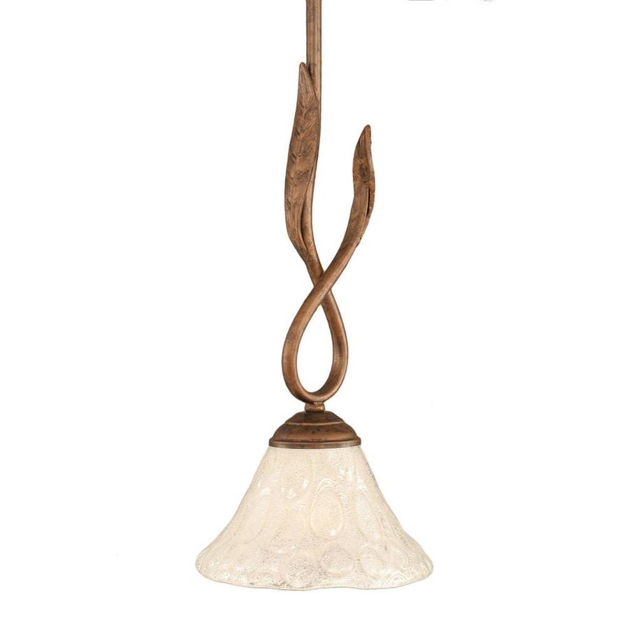 Brooster 7 in W Bronze Mini Pendant Light with Frosted Shade