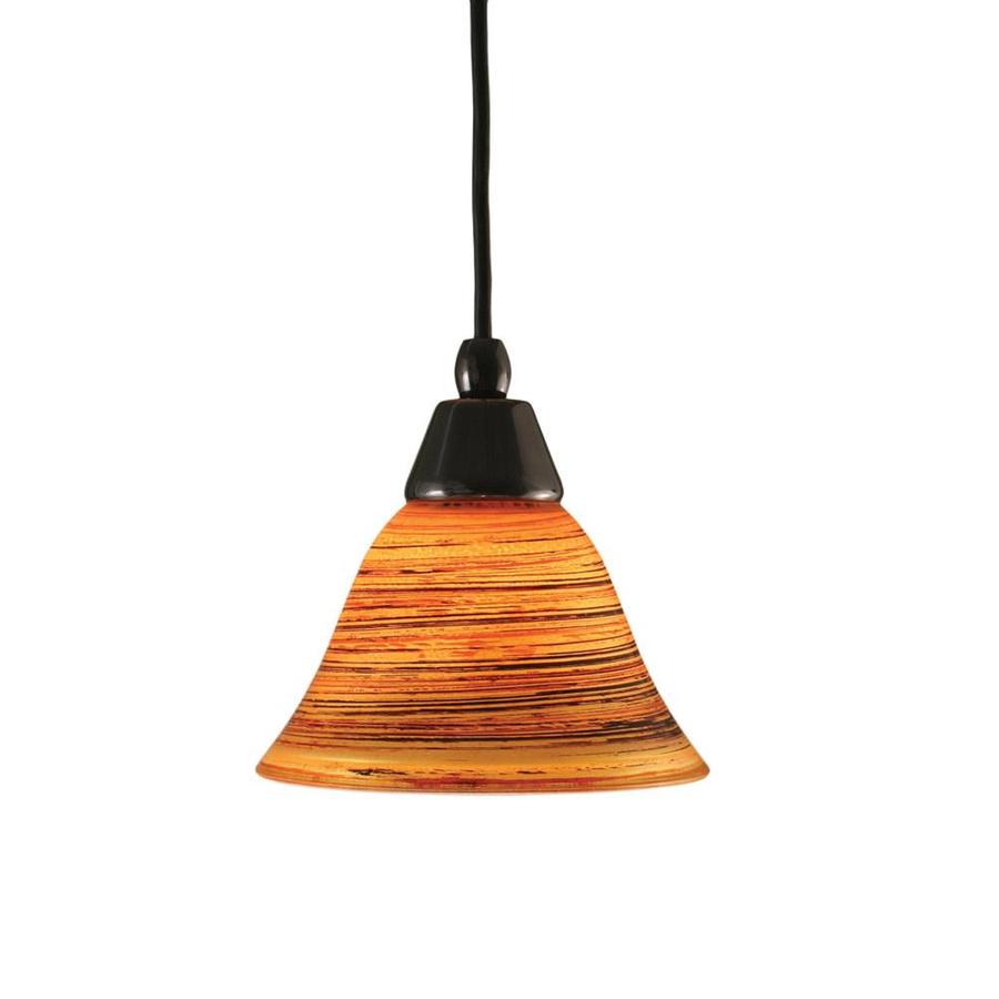 Brooster 7 in W Black Copper Mini Pendant Light with Tinted Shade